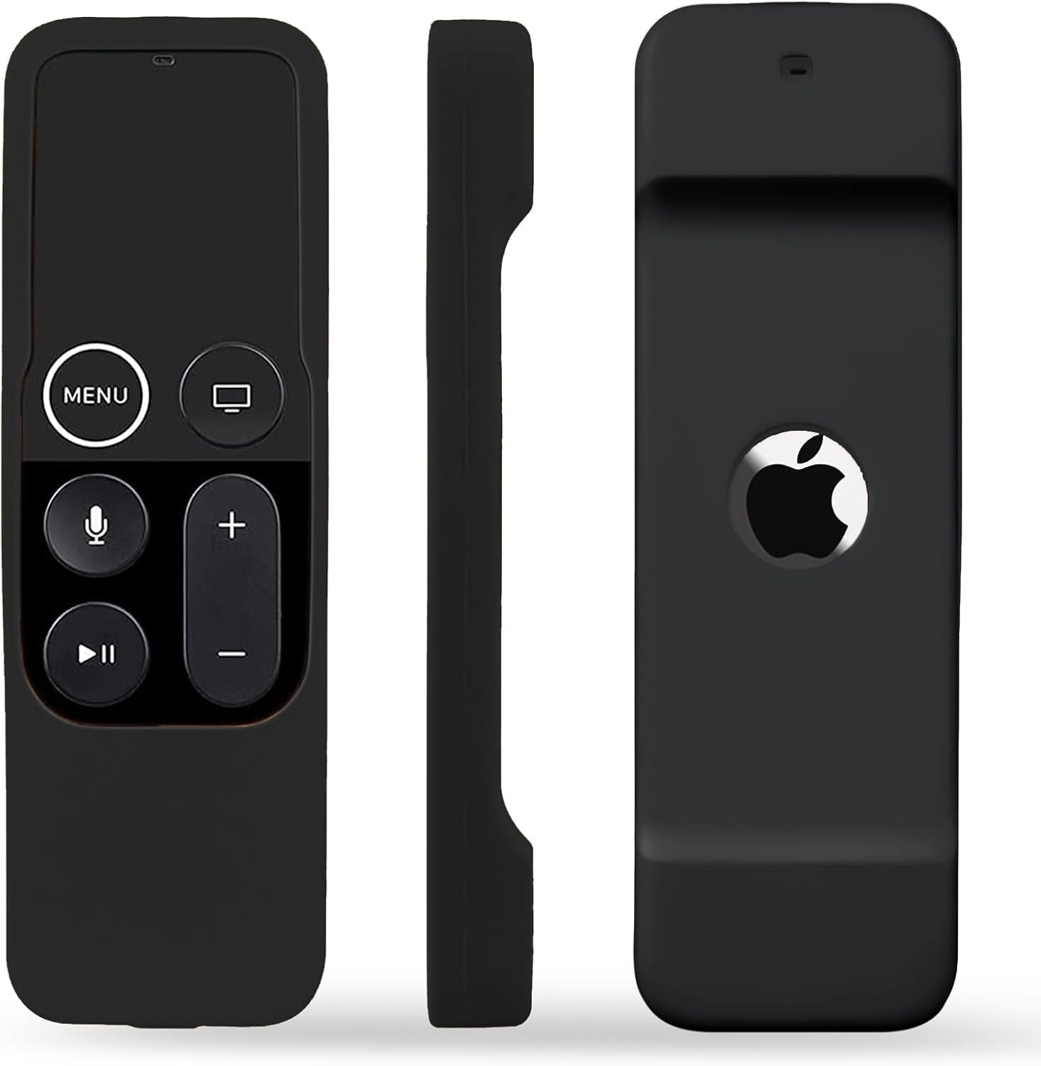 Silicone Case Compatible with Apple TV 4K 4Th 5Th Generation Siri Remote - Anti-Slip Shock Proof Soft Remote Cover Case Compatible with Apple TV 4K 4Th 5Th Gen Siri Remote Controller - Black