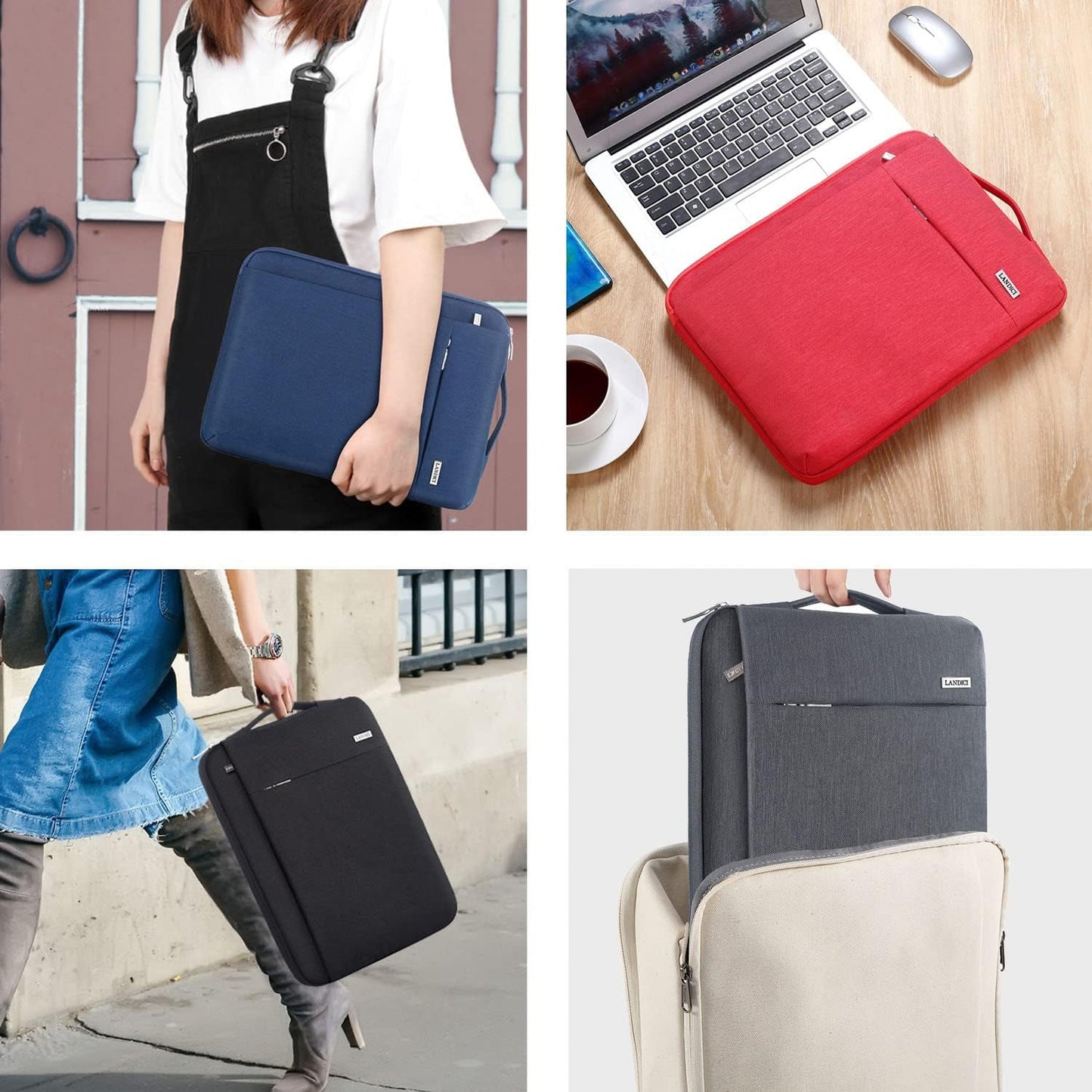 360° Protective Laptop Sleeve 11.6 Inch for Surface Pro 7 8 9/Laptop Go 2 3, Macbook Air 11, Small Computer Bag Carrying Case for 11-12 Inch Chromebook, Slim, Shockproof, Waterproof, Grey