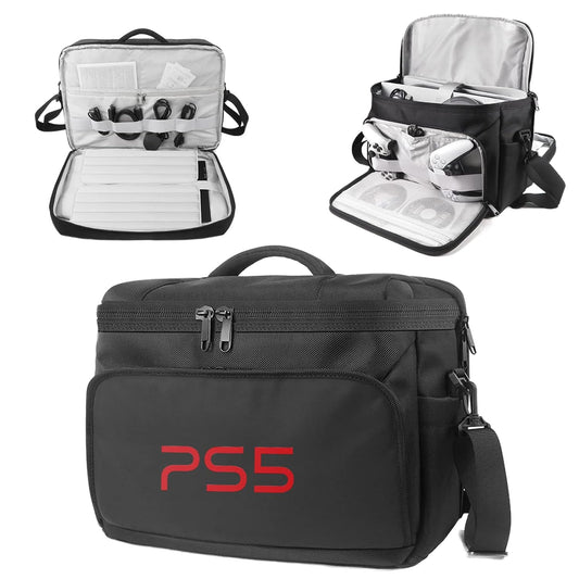 PS5 Case Storage Bag for PS5 for Play-Station 5 Controller Console Travel Carrying Case for Game Disc Gaming Mice USB Cable Charger & Accessories